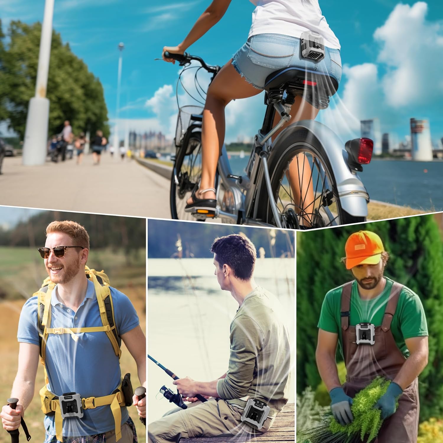 A portable waist fan