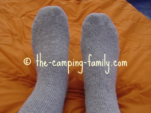 feet in wool socks