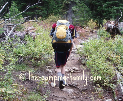 backpacker on trail