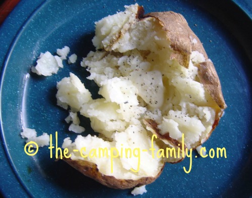 baked potato on plate