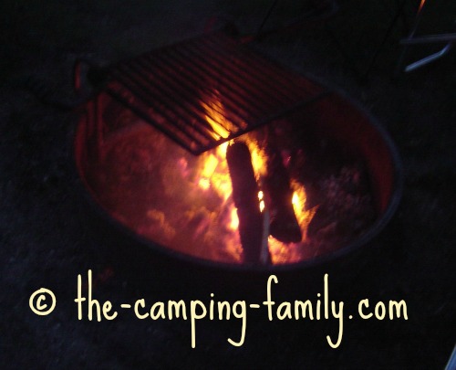 campfire with grill
