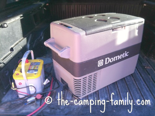 camping fridge with battery