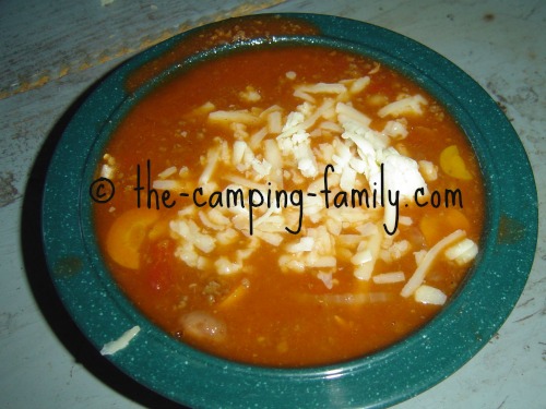 chili in a bowl