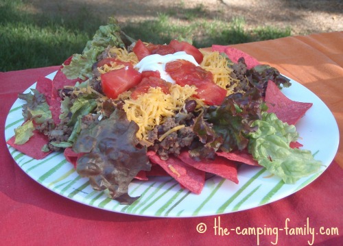 Taco Salad for camping