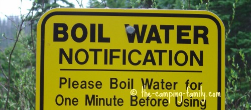 boil water advisory sign