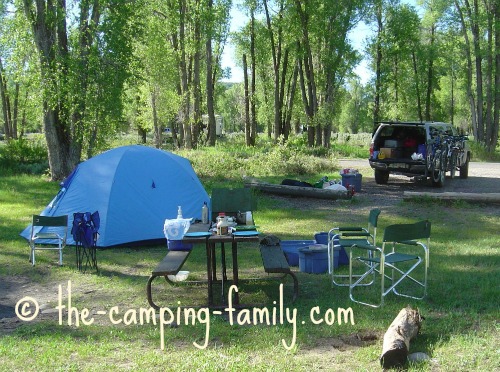 campsite at Grand Teton National Park