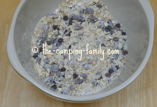 dry ingredients for granola bars in a bowl