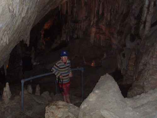 boy in cavern