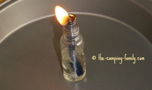mini oil lamp with small flame