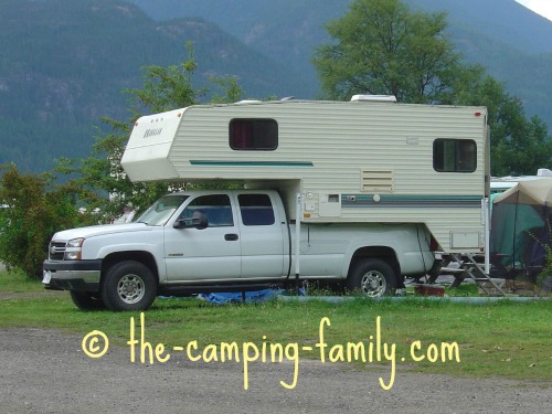 truck camper with aluminum siding