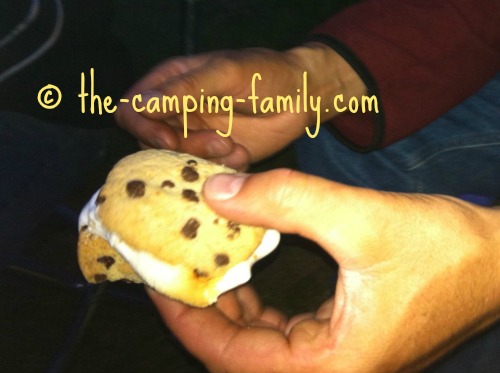 chocolate chip cookie Smores