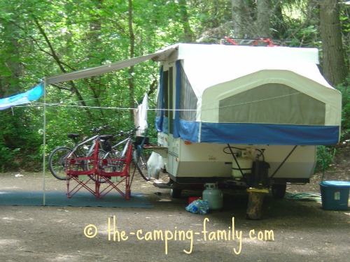 pop up tent camper with awning