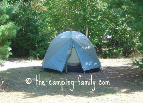 small blue tent