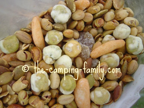 trail mix with wasabi peas