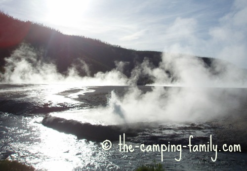 steam at Yellowstone National Park