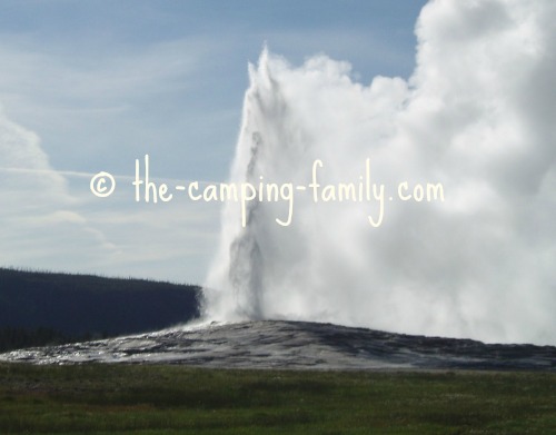 geyser in Yellowstone National Park